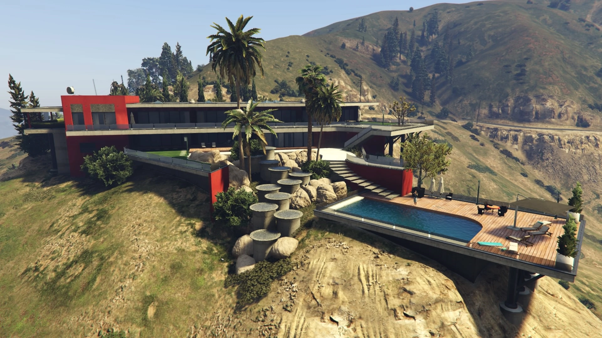 A modern hillside mansion overlooking Los Santos